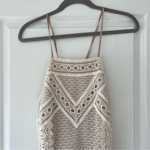 Greylib crotchet cream and nude tie dress (barely worn)